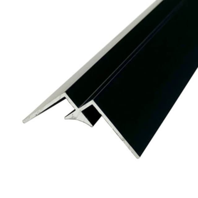 Splashwall Panel Internal Corner Joint (L)800mm (W)31mm (T)4mm - Matt Black