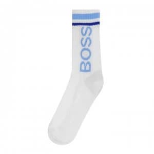 Hugo Boss Pique Logo Socks White