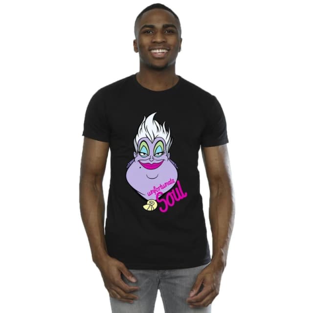 Disney Men Villains Ursula Unfortunate Soul T-Shirt in Black Size: Small Black S Male 5063283788312