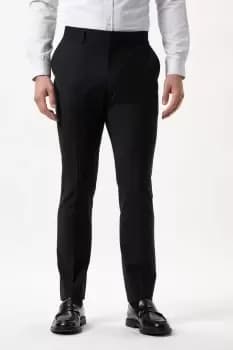 Mens Slim Fit Black Performance Suit Trousers
