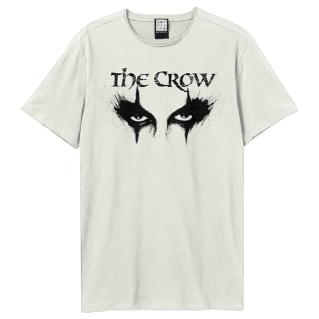 Amplified Amplified Men Eyes The Crow T-Shirt in White Size: X-Small White XS Male 5063652561874