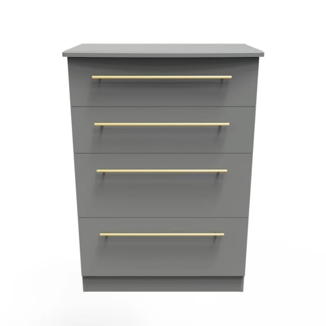 Helmsley 4 Drawer Deep Chest In Dusk Grey (Ready Assembled)