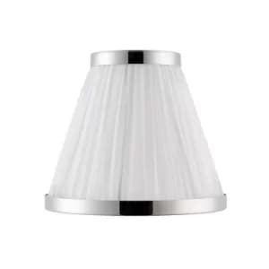 Suffolk White And Nickel Six Inch Shade, E14
