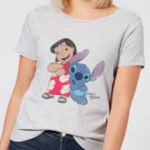 Disney Lilo & Stitch Classic Womens T-Shirt - Grey - L