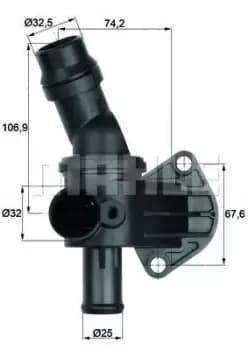 MAHLE Original Engine thermostat BEHR Opening Temperature: 87°C TI 8 87 Thermostat, coolant,Thermostat VW,AUDI,SKODA,Golf V Schragheck (1K1)