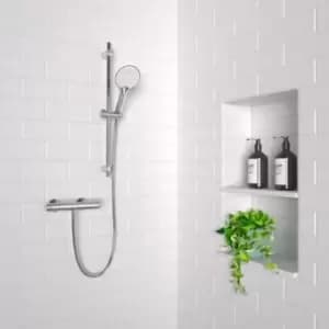 Thermostatic Mixer Bar Shower with Slide Rail Kit & Round Handset - Flow
