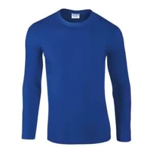 Gildan Mens Soft Style Long Sleeve T-Shirt (S) (Royal)