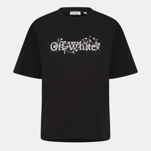 Off White Mens - Flower Skate T-Shirt Regular Fit T-Shirts XS Black 59439603310