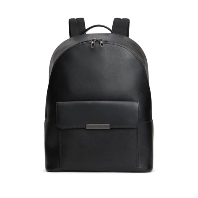 Tommy Hilfiger Business Leather Backpack Black male One Size