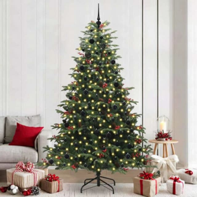 Vidaxl Artificial Christmas Tree With LED Strip Lights Green 240 Cm
