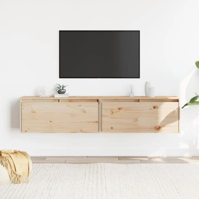 VIDAXL Wall Cabinets 2 pcs 80x30x35cm Solid Wood Pine Vidaxl 8720286840481