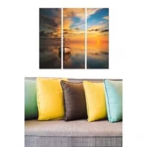 MDF3146686 Multicolor Decorative MDF Painting (3 Pieces)