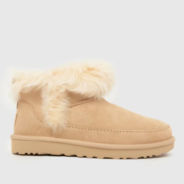 UGG Classic Ultra Mini Chalet Boots in Beige Beige UK 4 (EU 37)