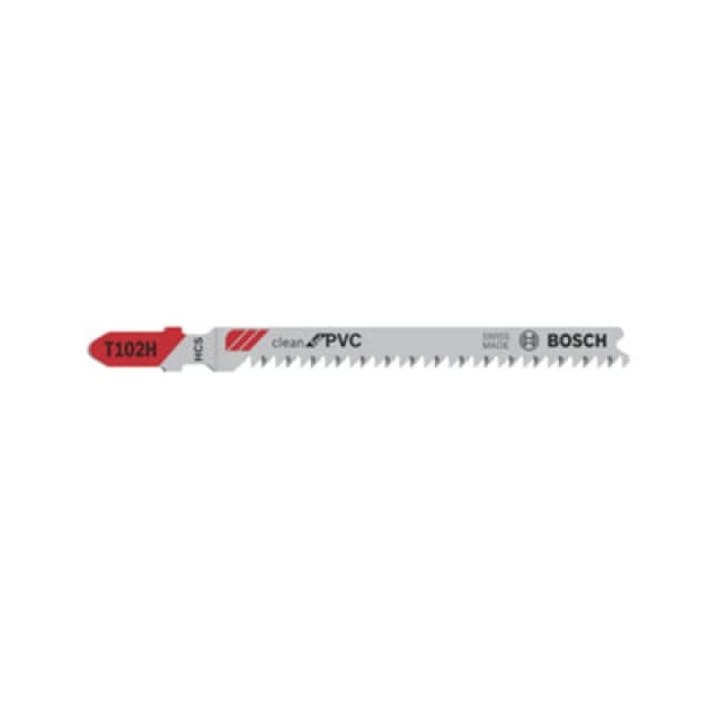 Bosch PRO T102H Plastics PVC Clean Cutting Jigsaw Blade 2608667445 Qty: Pack of 3