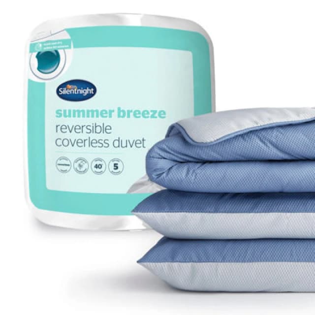 Silentnight Seersucker Coverless Duvet 2.5 Tog Blue/grey - King