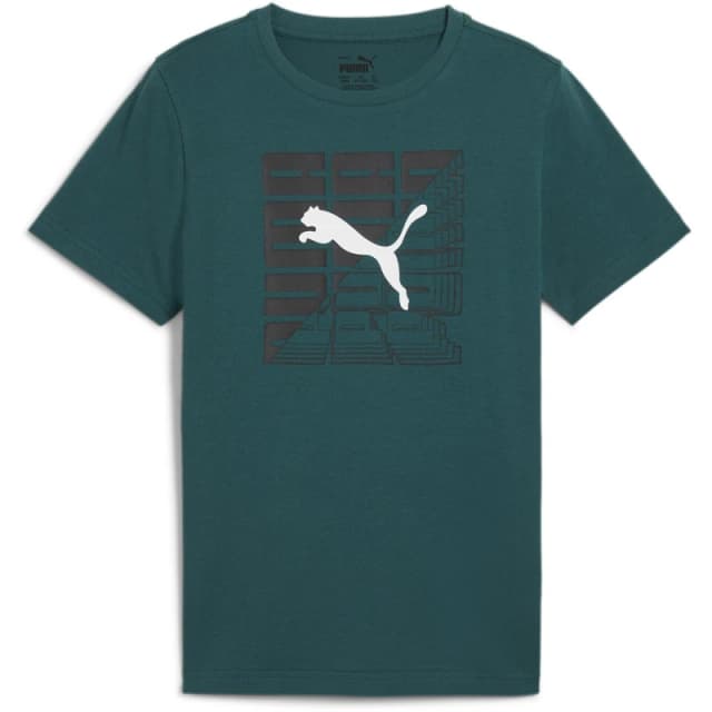 Puma Graphics Tee 1 B T-Shirt Unisex Kids - Green Green 7 - 8 Years