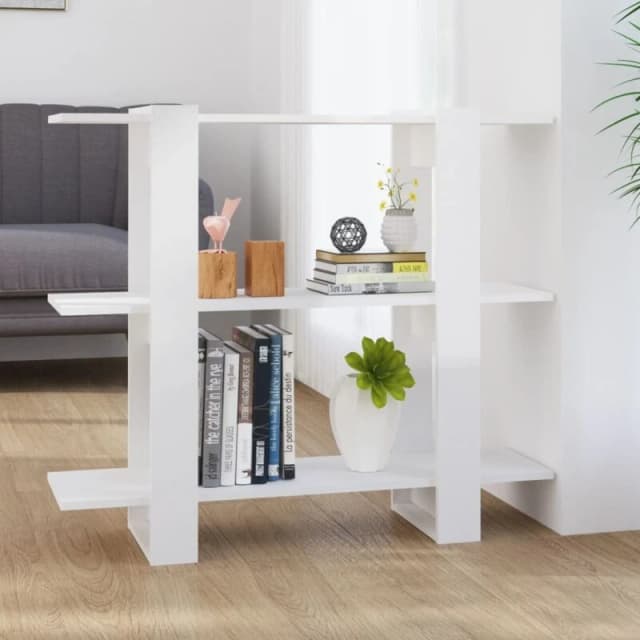 VIDAXL Vidaxl - Book Cabinet/Room Divider High Gloss White 100x30x87cm 8720286842652