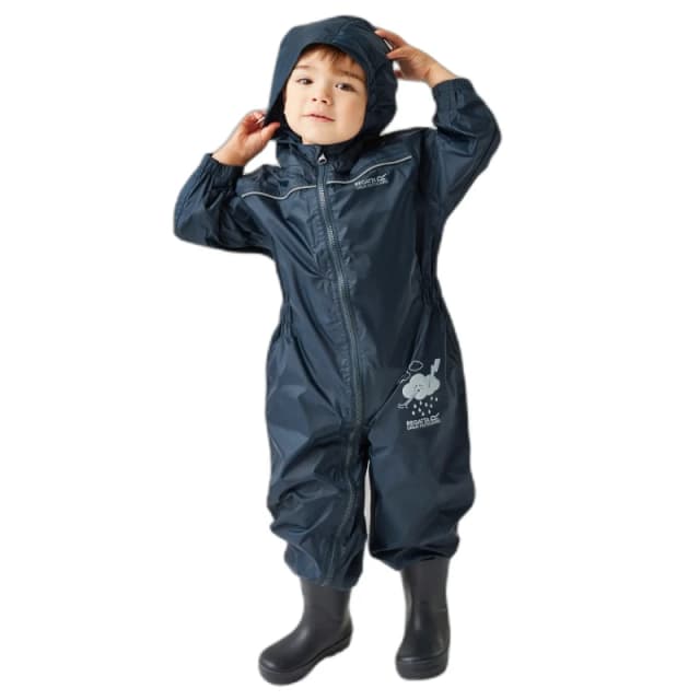 Regatta Little Adventurers Puddle IV Waterproof Suit - Blue Blue C48-C60m