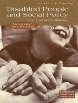 Disabled People and Social Policy by Prof M.J. Oliver Book