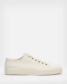 AllSaints White Mens Theo Low Top Trainers, Size: UK 7/US 8/EU 41