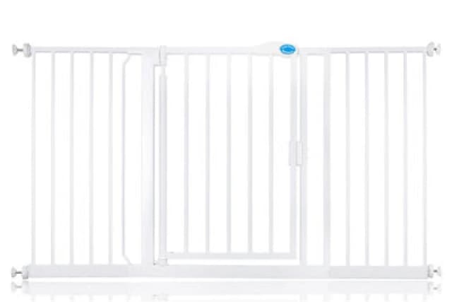 Bettacare Auto Close Pet Gate, 147Cm - 154Cm, White, Pressure Fit Stair Gate For Dog & Puppy
