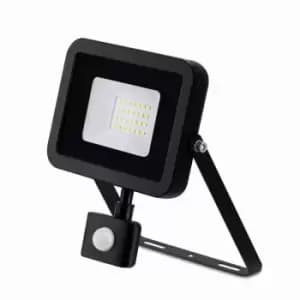 JCC 20W LED Floodlight with PIR IP65 Manual Override Alu 4000K Black - JC090003