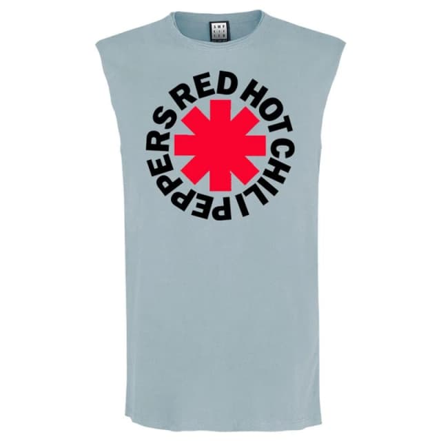 Amplified Amplified Men Classic Asterix Red Hot Chili Peppers Tank Top in Pale Blue Size: Medium Pale Blue M Male 5063527634931