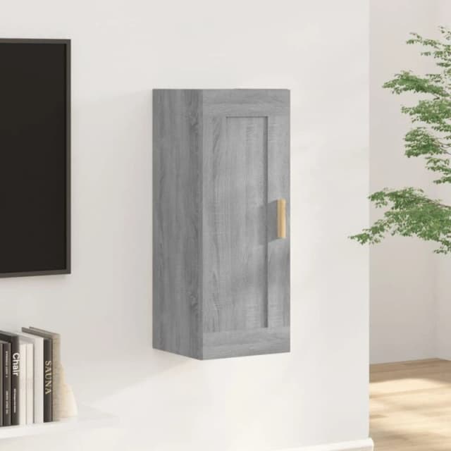 Vidaxl Wall Cabinet Grey Sonoma 35X34X90 Cm Engineered Wood, Grey 817451