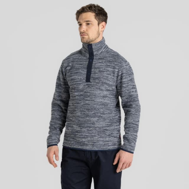 Craghoppers Mens Crag Finnian 1/4 Zip Fleece Blue Navy Ml male Small