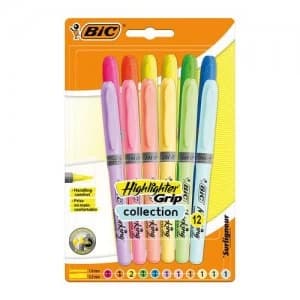 Bic Highlighter Grip Assorted PK12