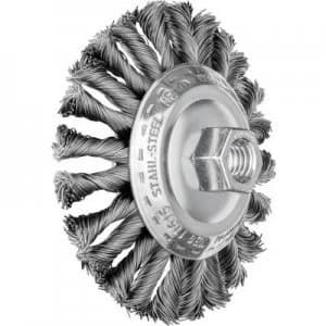 PFERD HORSE COMBITWIST conical brush, plait 115 x 26mm wire thickness 0.5 Mm with thread M14 43315011