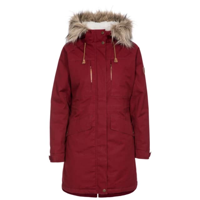 Trespass Womens Faithful Waterproof Parka Merlot female 10 (S)