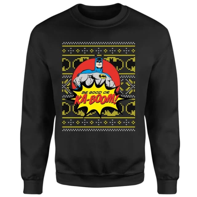 Batman Be Good Or Ka Boom! Sweatshirt - Black - M