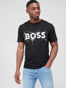 BOSS TeeArt T-Shirt - Black, Size 2XL, Men