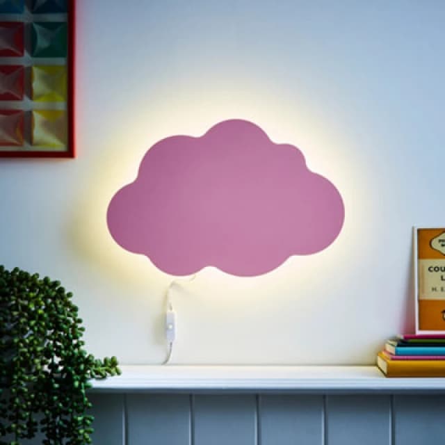 BHS Lighting Glow Cloud Wall Light Pink