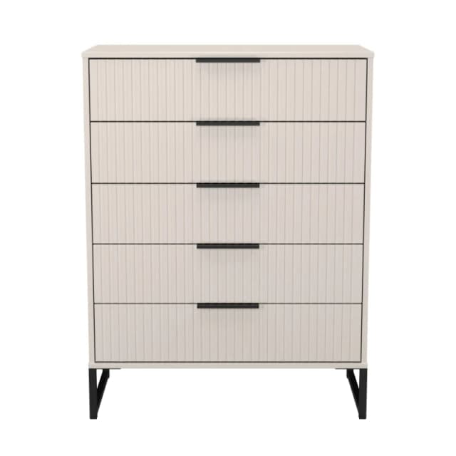 Ready Assembled 2 U Menai 5 Drawer Chest (Ready Assembled) in Taupe Size: Large Taupe Unisex Large