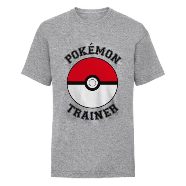 Pokemon Pokeball T-Shirt in Grey Size: 3-4 Years Grey Unisex 3-4 Years