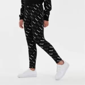 Elle AOP Logo Leggings - Black