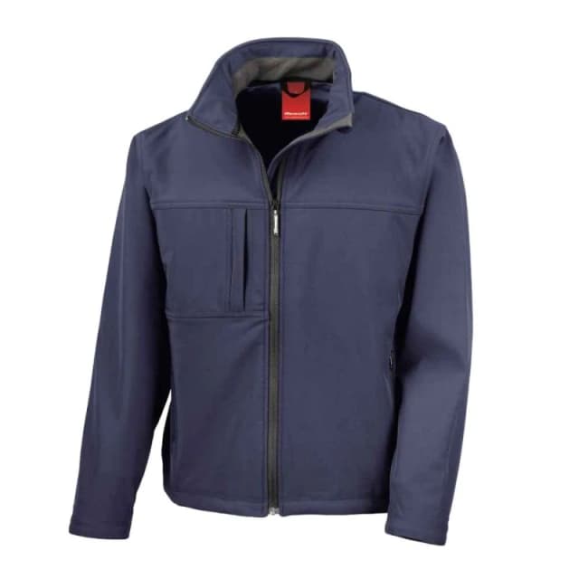 Result Result Men Classic Soft Shell Jacket in Navy Size: Small Navy S Male 5063470297351