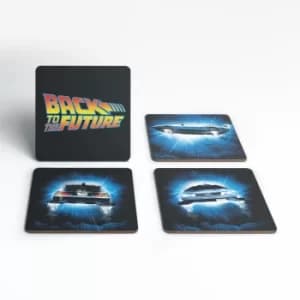 Back To The Future Delorean Time Machine Coaster Set