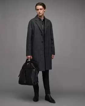 AllSaints Ormond Herringbone Regular Fit Coat