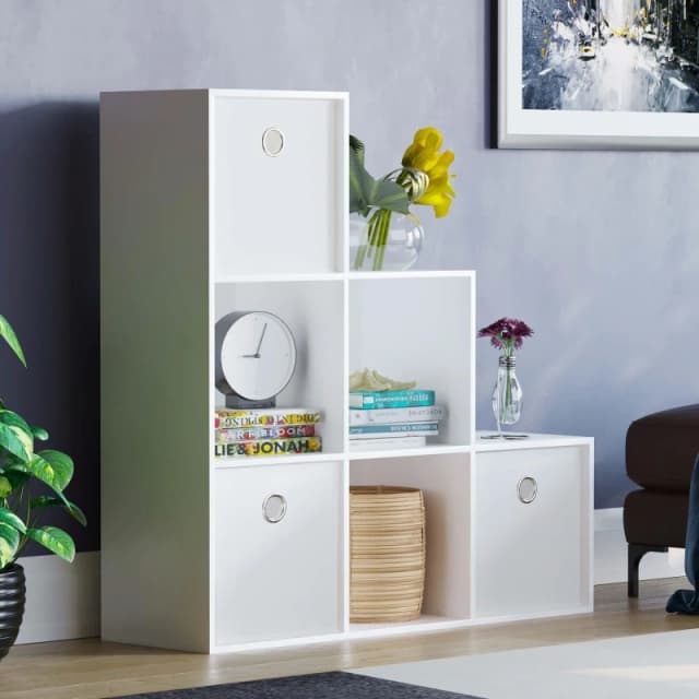 Lassic 6 Cube Storage Unit (W) + Set of 3 Storage Cubes White unisex 6 Unit