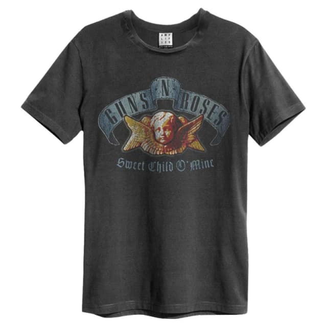 Amplified Amplified Men Sweet Child O' Mine Guns N Roses T-Shirt in Charcoal Size: Small Charcoal S Male 5063470015368