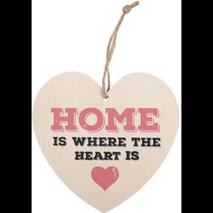 Home Is Where The Heart Is Hanging Heart Sign