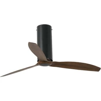 Faro Tube Medium Ceiling Fan with / without Light Wood, Matt Black