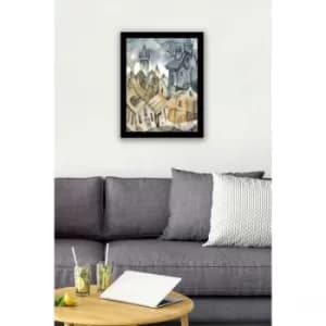 SC0327 Multicolor Decorative Framed MDF Painting