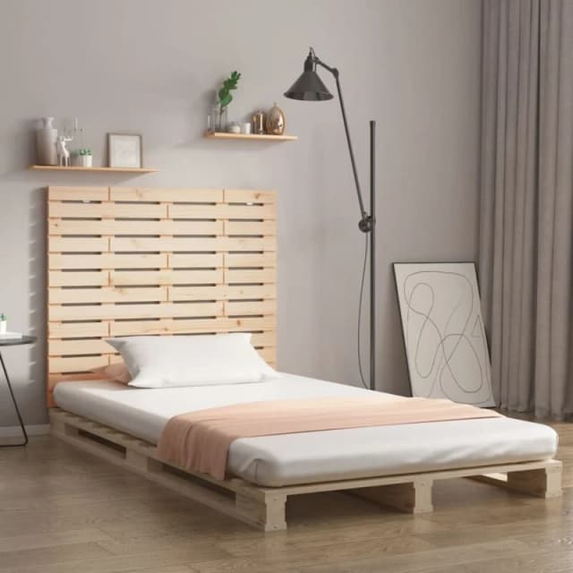 Vidaxl Wall Headboard 126X3X91.5cm Solid Wood Pine, Brown 824678