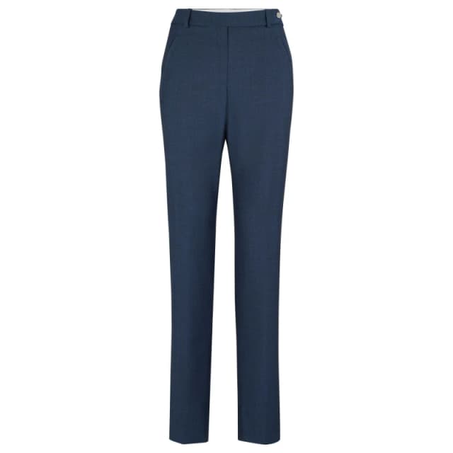 Boss Womens Tanuri Straight Leg Trousers Open Blue female 4 (XXS)