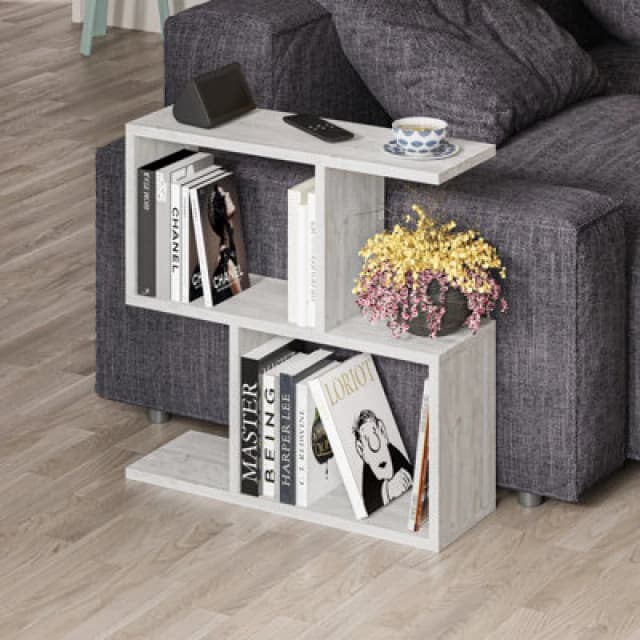 DECORTIE Decortie - Homemania Modern Side End Coffee Table Multipurpose h 60cm 5 Tier - Ancient White - Ancient White M.SH.11264.12