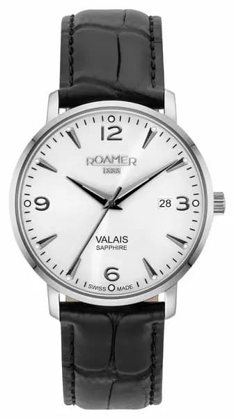 Roamer 958833 41 14 05 Valais Gents Silver Dial Black Watch